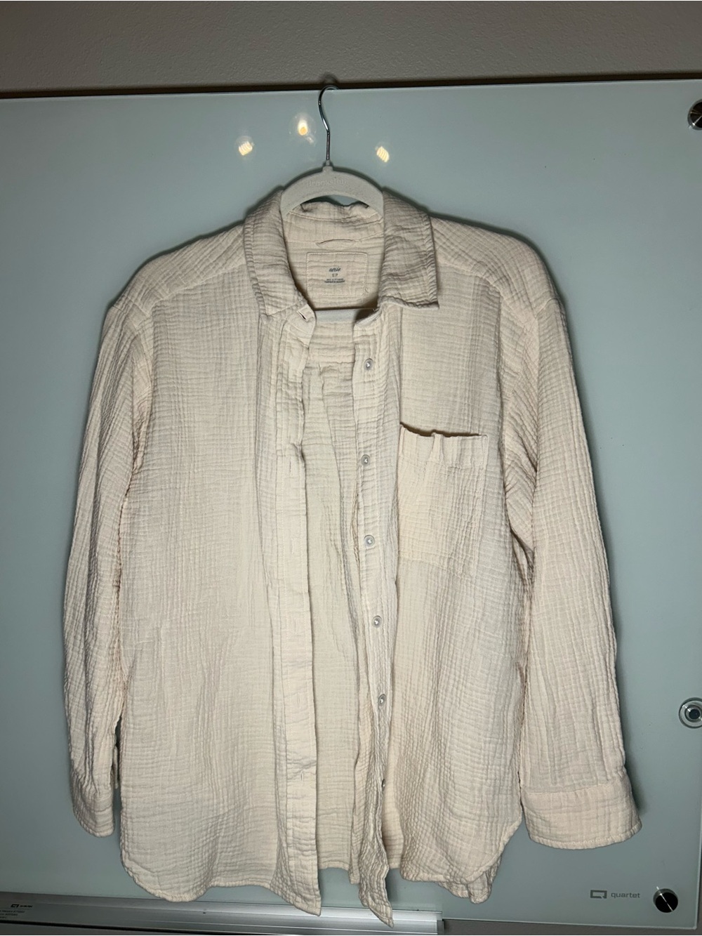 aerie Light Cream Button-Down Shirt
